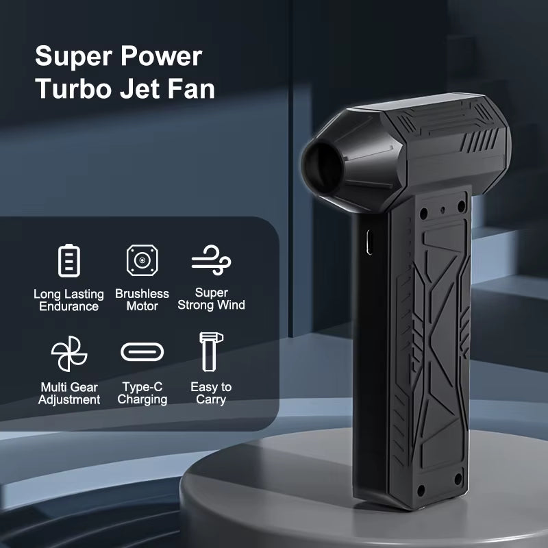 OEM 130000 Rpm Portable Handheld Air Duster Electric Small Blower Mini Jet Turbo Fan Super Jet Blower for Car Cleaning